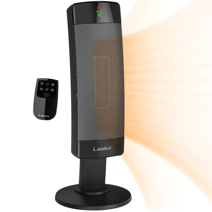 Lasko 1500W Ceramic Pedestal Space Heater with Remote