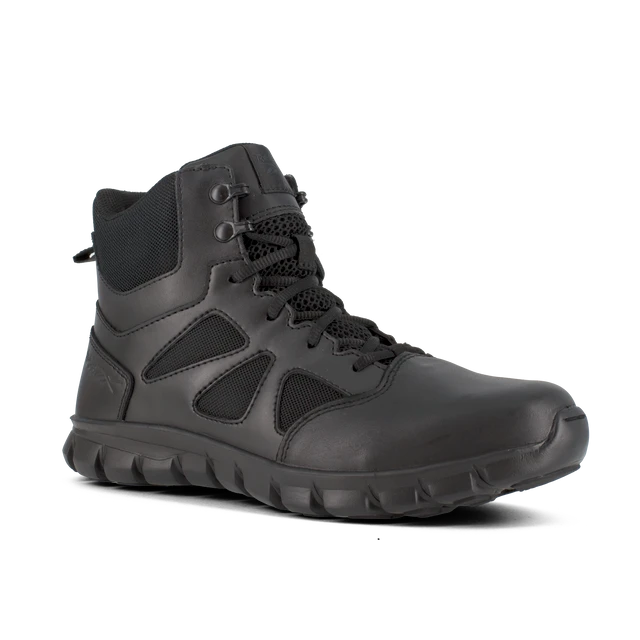 Reebok Men's 6" Tactical Boot with Side Zipper - Black